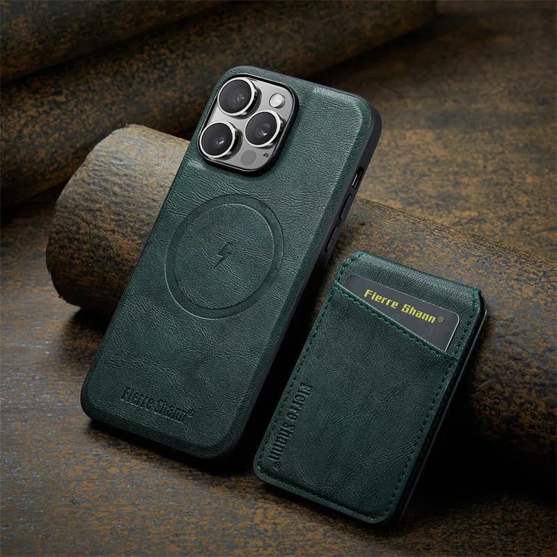 2 In 1 Magnetic Leather Phone Case With Card Holderc For iPhone