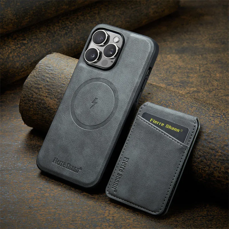 2 In 1 Magnetic Leather Phone Case With Card Holderc For iPhone