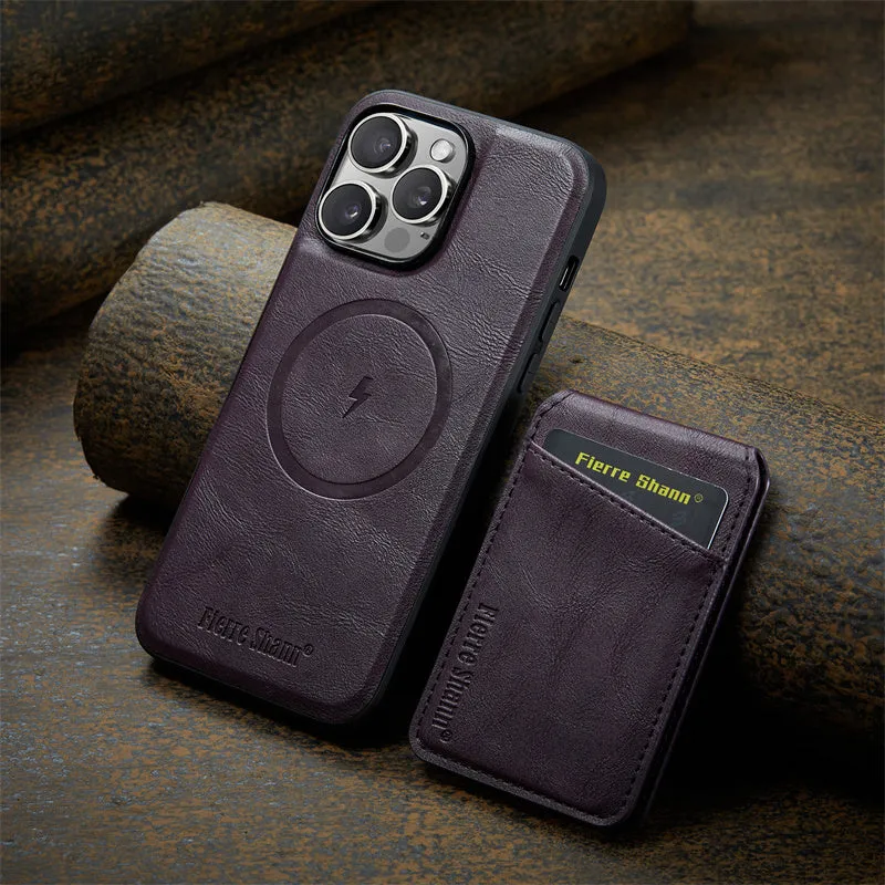 2 In 1 Magnetic Leather Phone Case With Card Holderc For iPhone