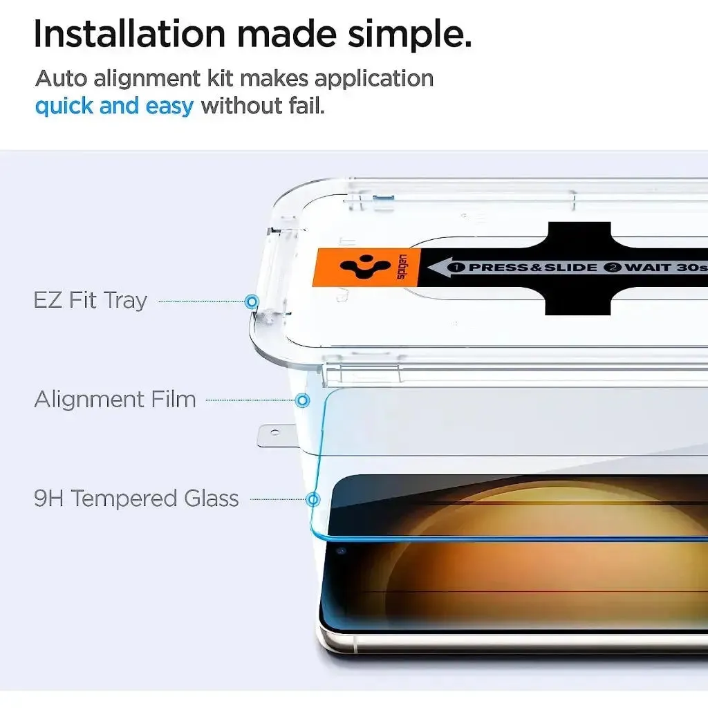 [2 Pack] Galaxy S23 Screen Protector Glas.tR EZ Fit