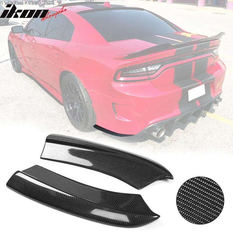 2015-2023 Dodge Charger Rear Bumper Side Apron Valance Carbon Fiber