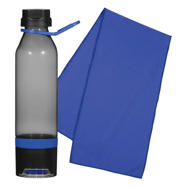 22Oz. Sports Bottle-Phone Holder And Cooling Towel (Q968111)