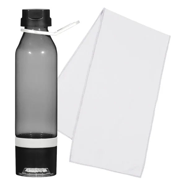 22Oz. Sports Bottle-Phone Holder And Cooling Towel (Q968111)