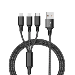 3 in 1 USB Charging Charger Cable For iPhone , Android