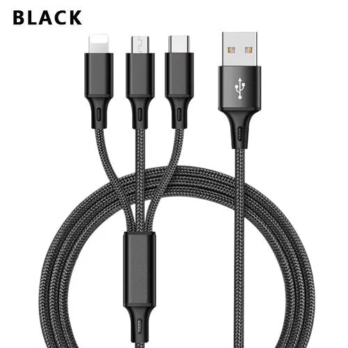 3 in 1 USB Charging Charger Cable For iPhone , Android