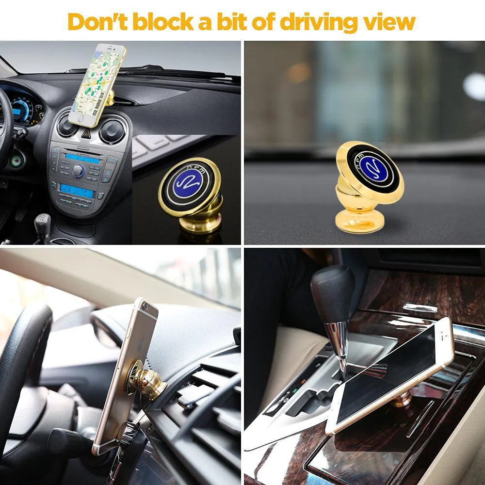 360 Degree Car Anti Rust Ball Magnetic Windshield Dashboard Suction Mount Holder - A by Modes