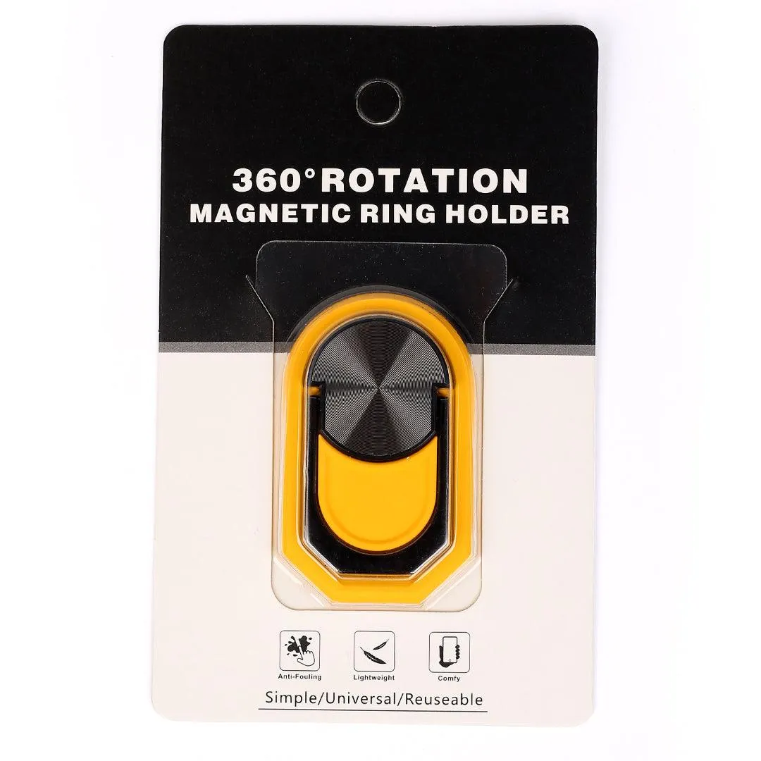 360 Rotation Magnetic Rine Holder- Yellow