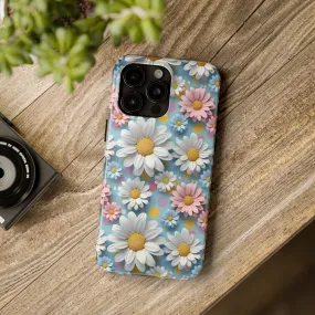 3D Spring Flowes and Polka Dots Digital print Design Tough Phone Case compatible with a large variety of iPhone models, Gift, Phone Case