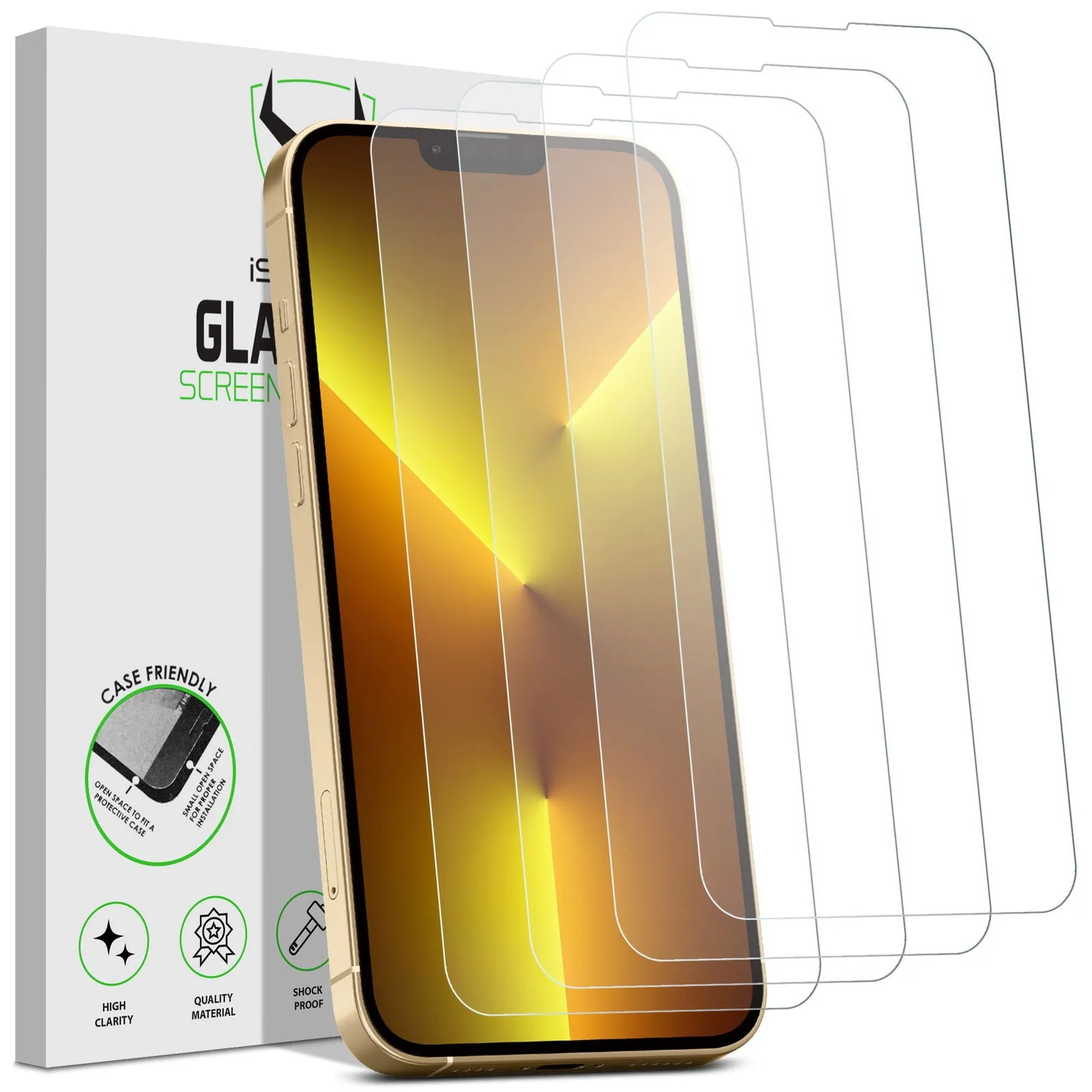 4x Screen Protector for iPhone 14 Plus / iPhone 13 Pro Max 6.7 Inch Tempered Glass Film