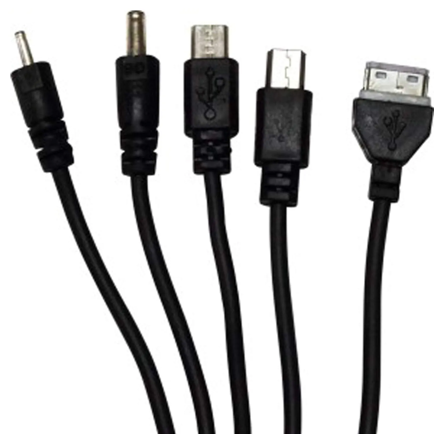 5 in 1 Multi Pin Mobile Charger for Oppo, Mi, Realme, Nokia, Vivo, Samsung, LG, Micromax Color Black