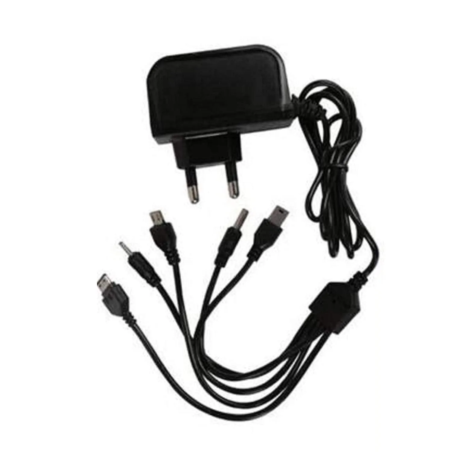 5 in 1 Multi Pin Mobile Charger for Oppo, Mi, Realme, Nokia, Vivo, Samsung, LG, Micromax Color Black