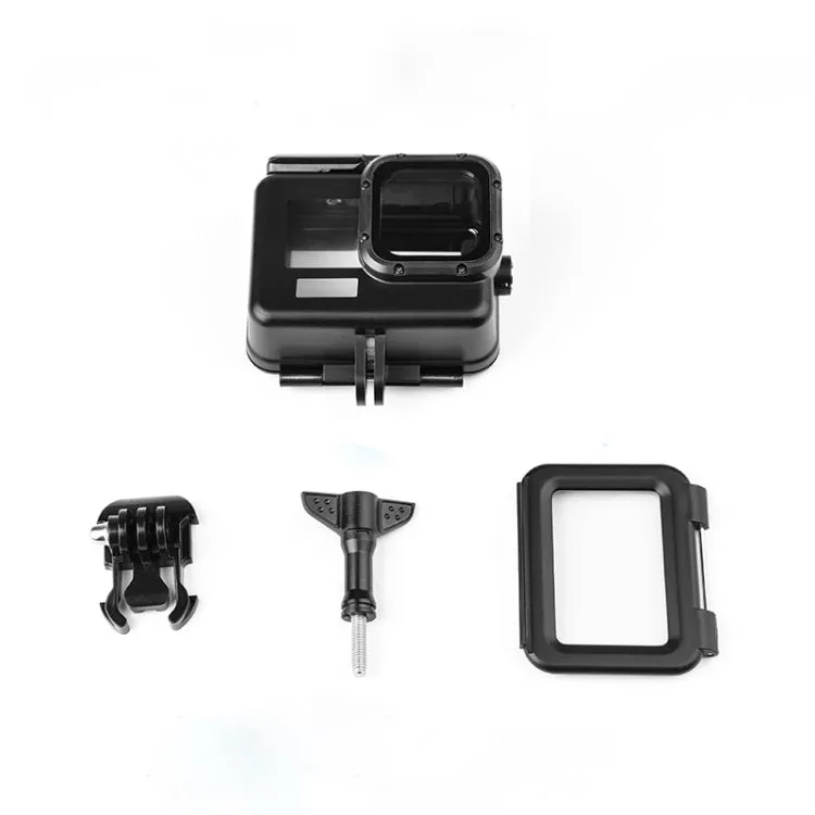 50m Waterproof Housing Protective Case with Buckle Basic Mount & Screw for GoPro HERO10 Black / HERO9 Black (Black)