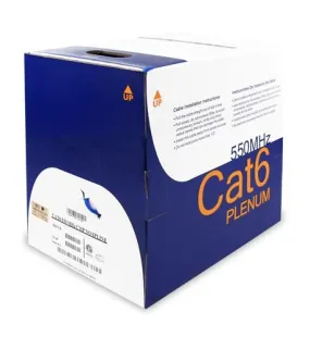 6E04UPBL3N CAT6E PLENUM 600MHz BLUE WAV-CAT6E-PLEN-BL