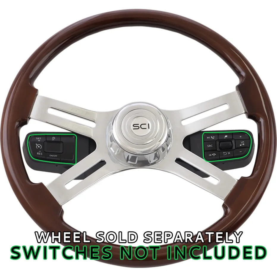 #9505 For Kenworth and Peterbilt trucks (2023 newer)-Must use classic SCI Wheel 18" only -Does not include switches -Includes Hub Adapter