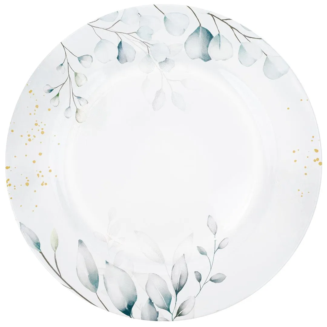 Acrylic Greenery Eucalyptus Charger Plates