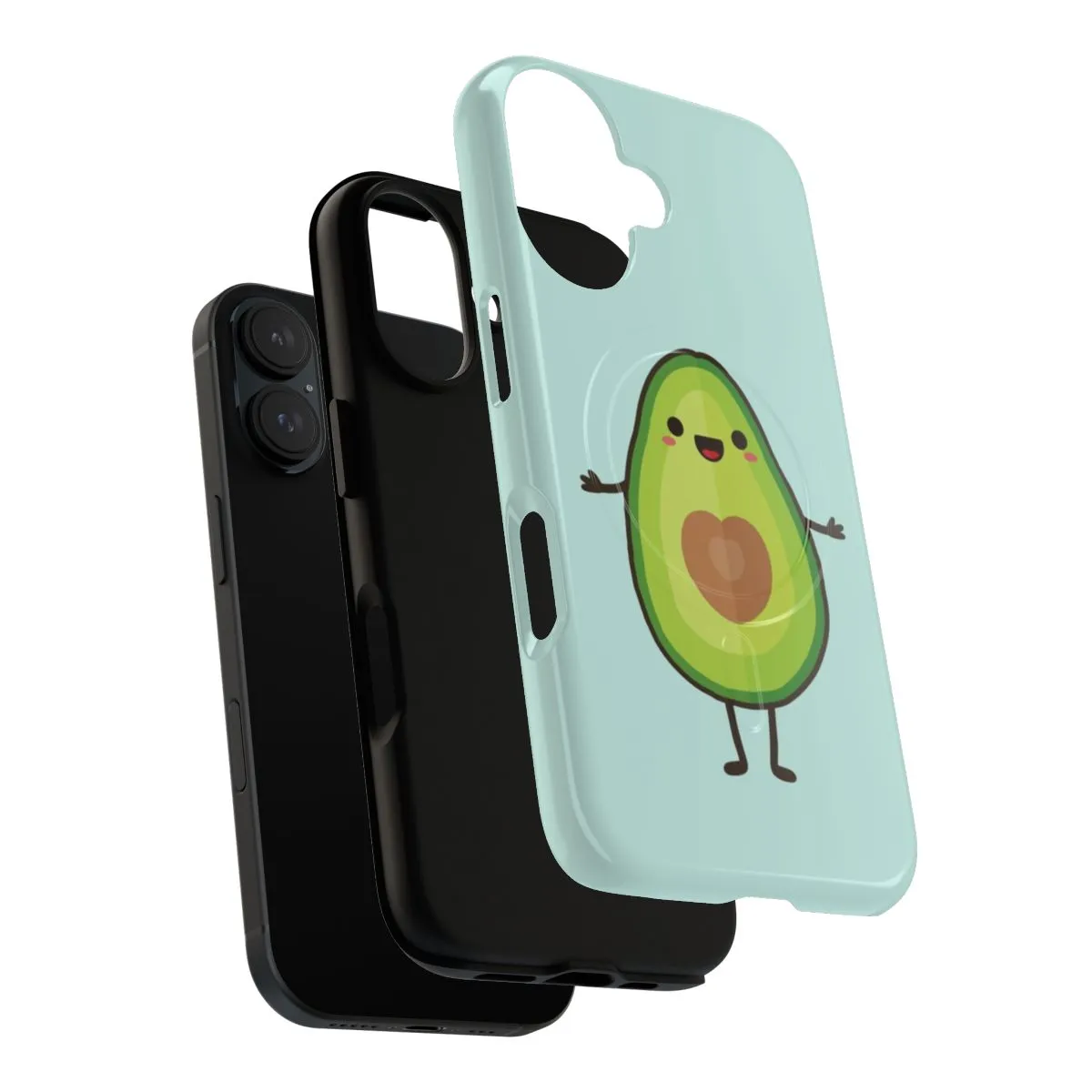 Adorable Avocado-Themed Magnetic Tough Phone Cases