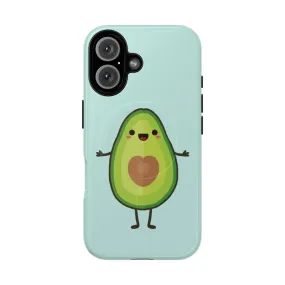 Adorable Avocado-Themed Magnetic Tough Phone Cases