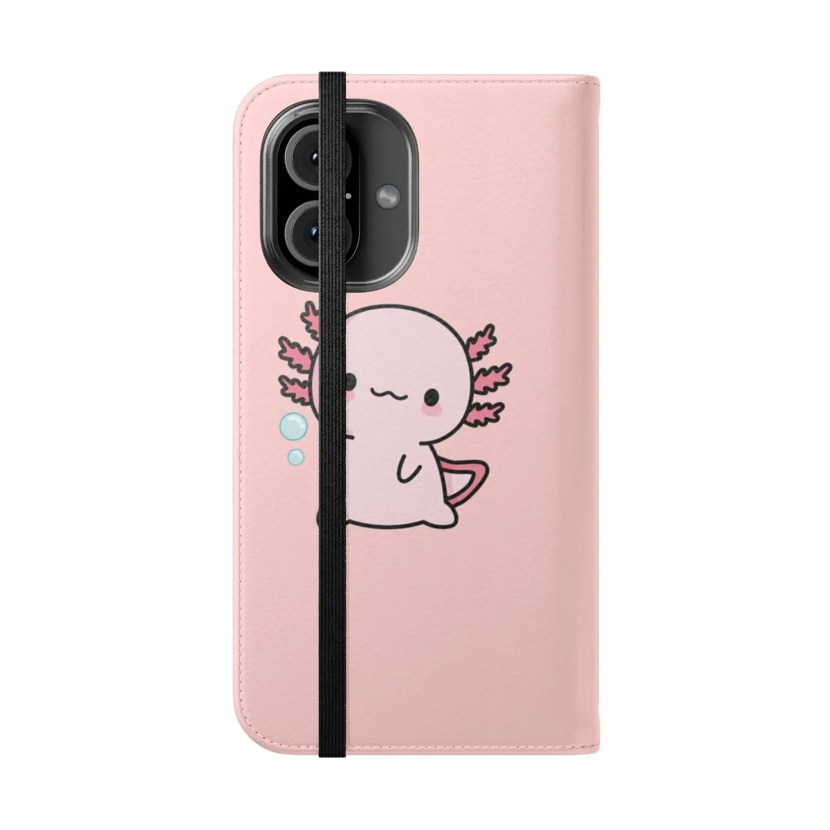 Adorable Axolotl-Inspired Flip Cover Phone Case