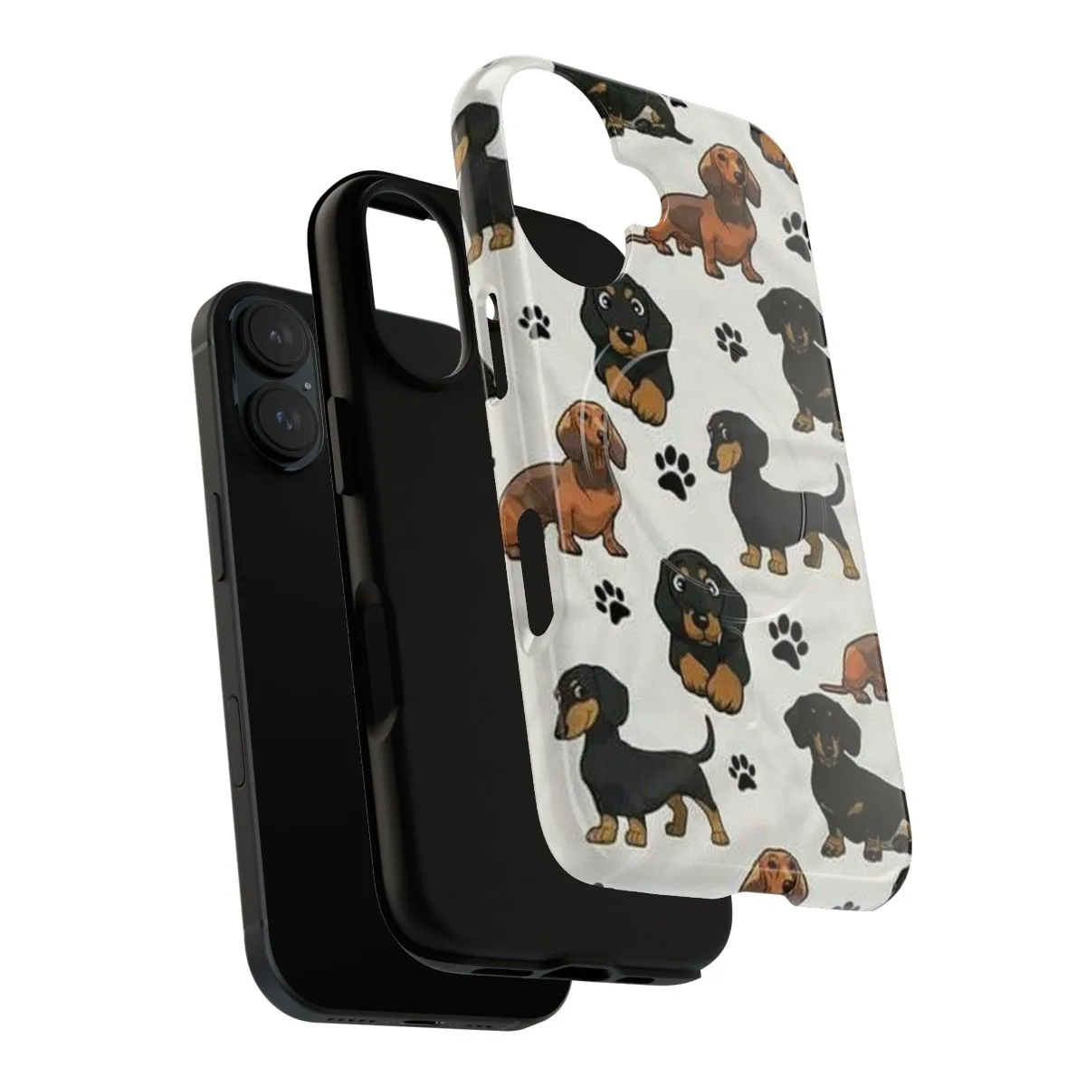 Adorable Dachshund Phone Case with Magnetic Closure