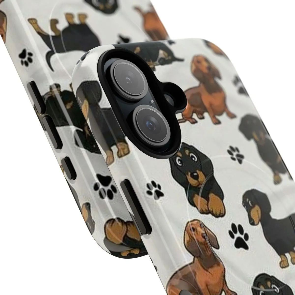 Adorable Dachshund Phone Case with Magnetic Closure