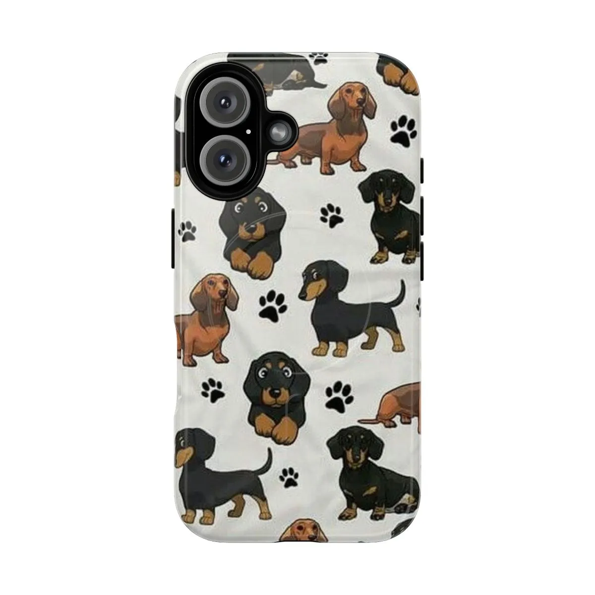 Adorable Dachshund Phone Case with Magnetic Closure