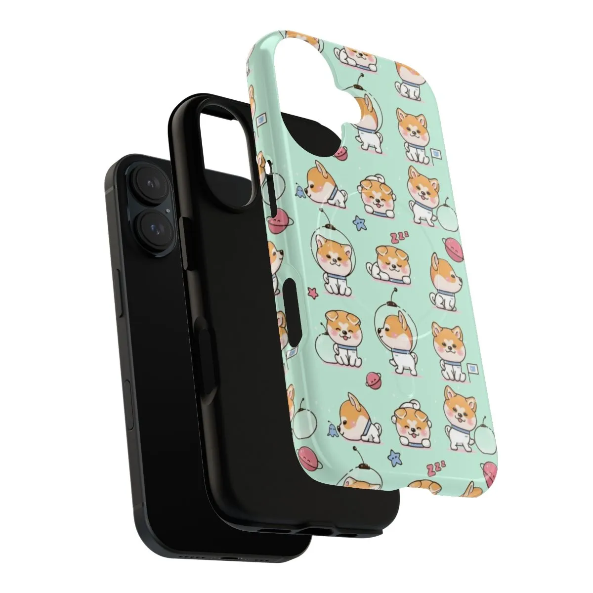 Adorable Shiba Inu Pattern Magnetic Tough Phone Cases