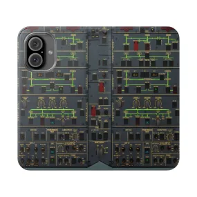 Airbus Overhead Panel Art Flip Cover Phone Case for A320 Neo, A319, A321, A330