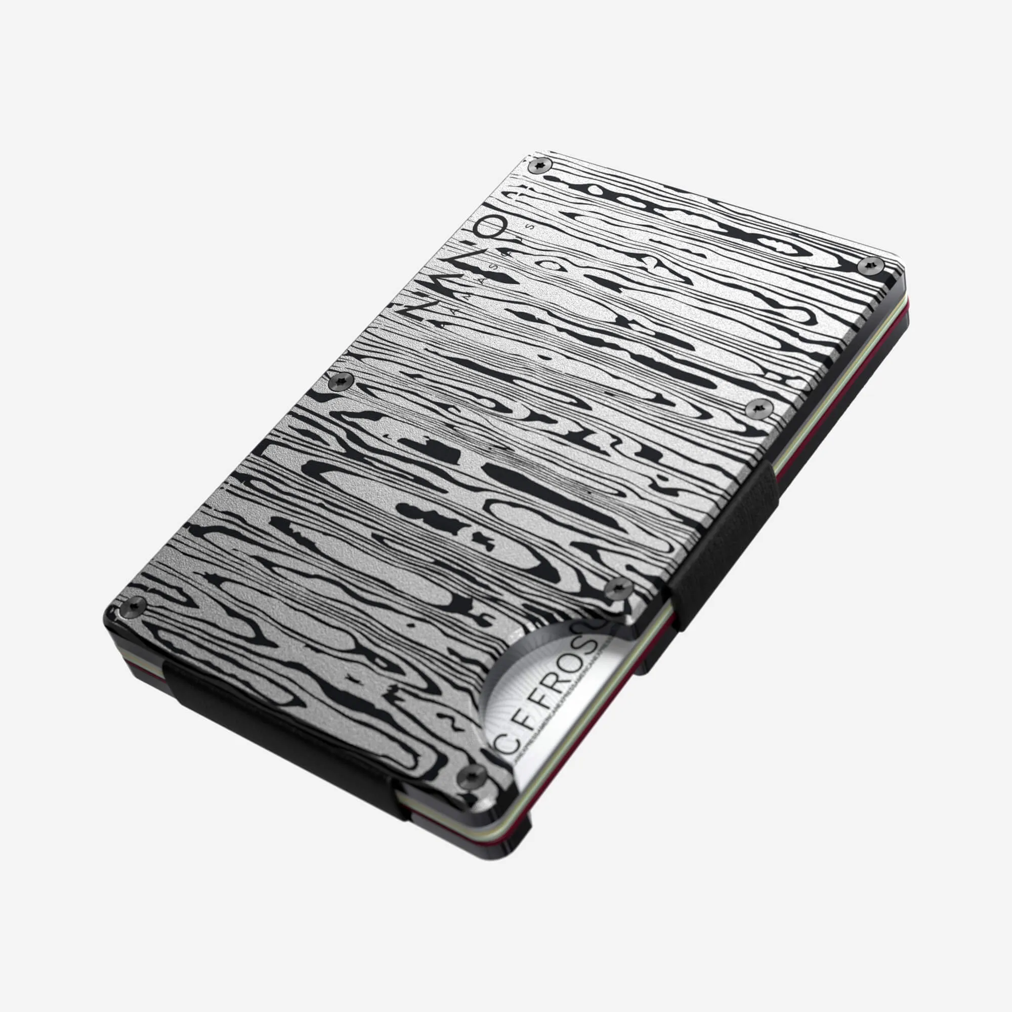 AirTag Cash Strap Wallet (Platinum Silver)