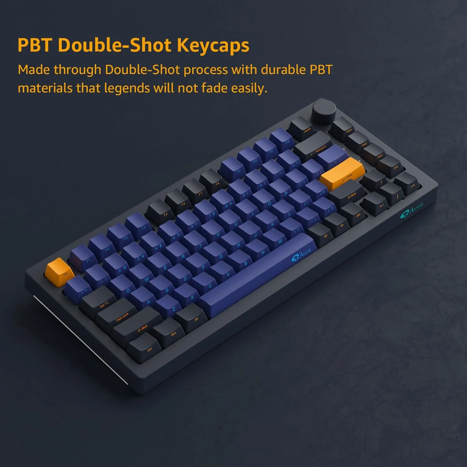 Akko Horizon 5075B Plus SP Wireless Mechanical Gaming Keyboard with PBT Side Keycaps, RGB, Custom-Knob