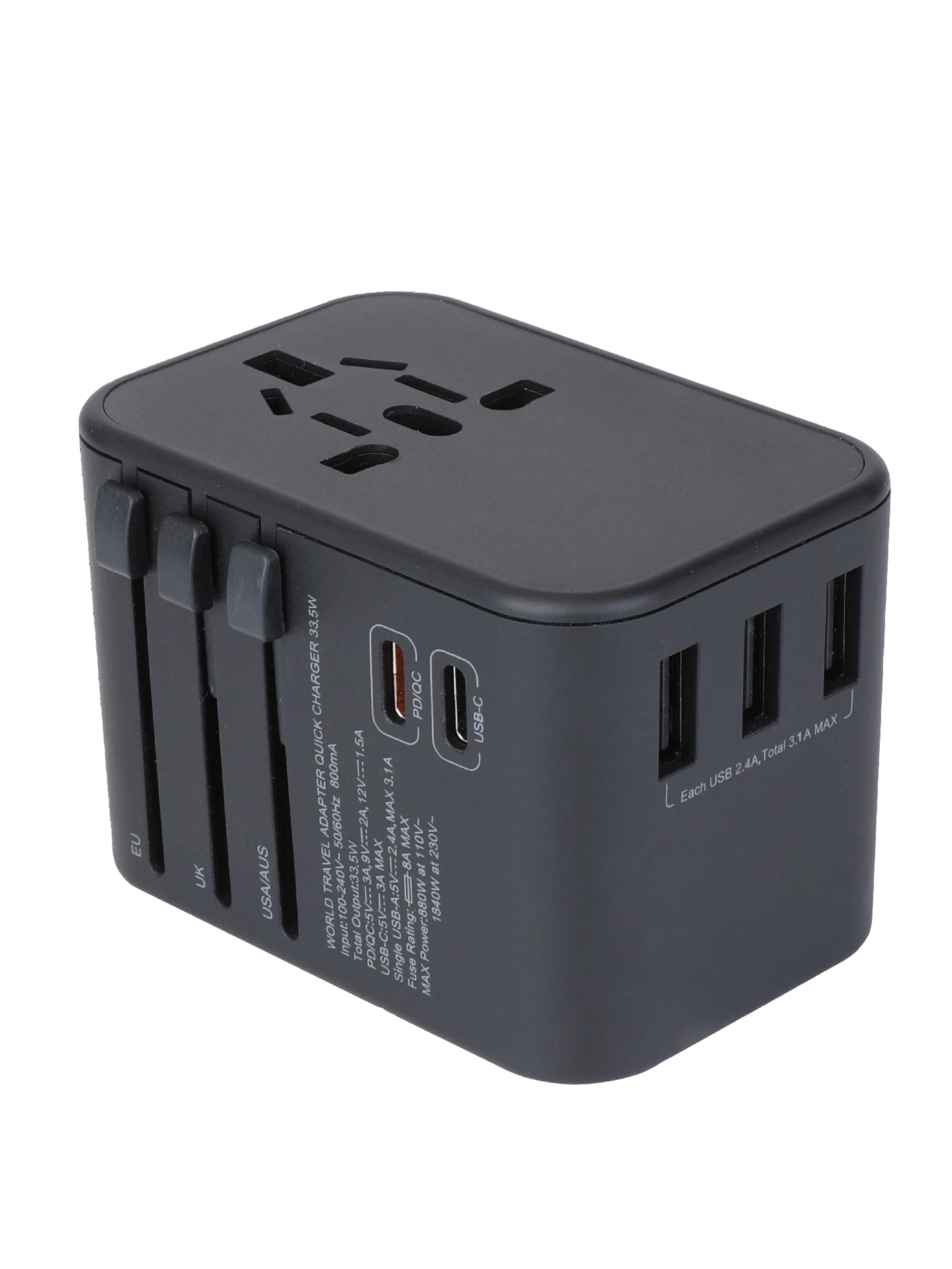 Alphatech Travel Adaptor 3-USB A   2-USB C Ports