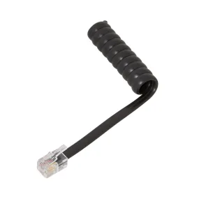 AmerTac Zenith Black Coiled Phone Cord