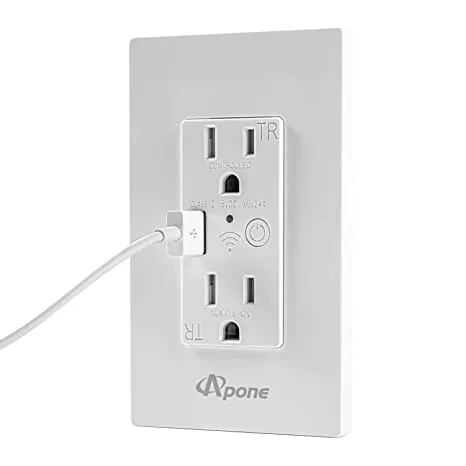 Apone APP-WM15A Smart Wi-Fi Wall Plug with USB Port