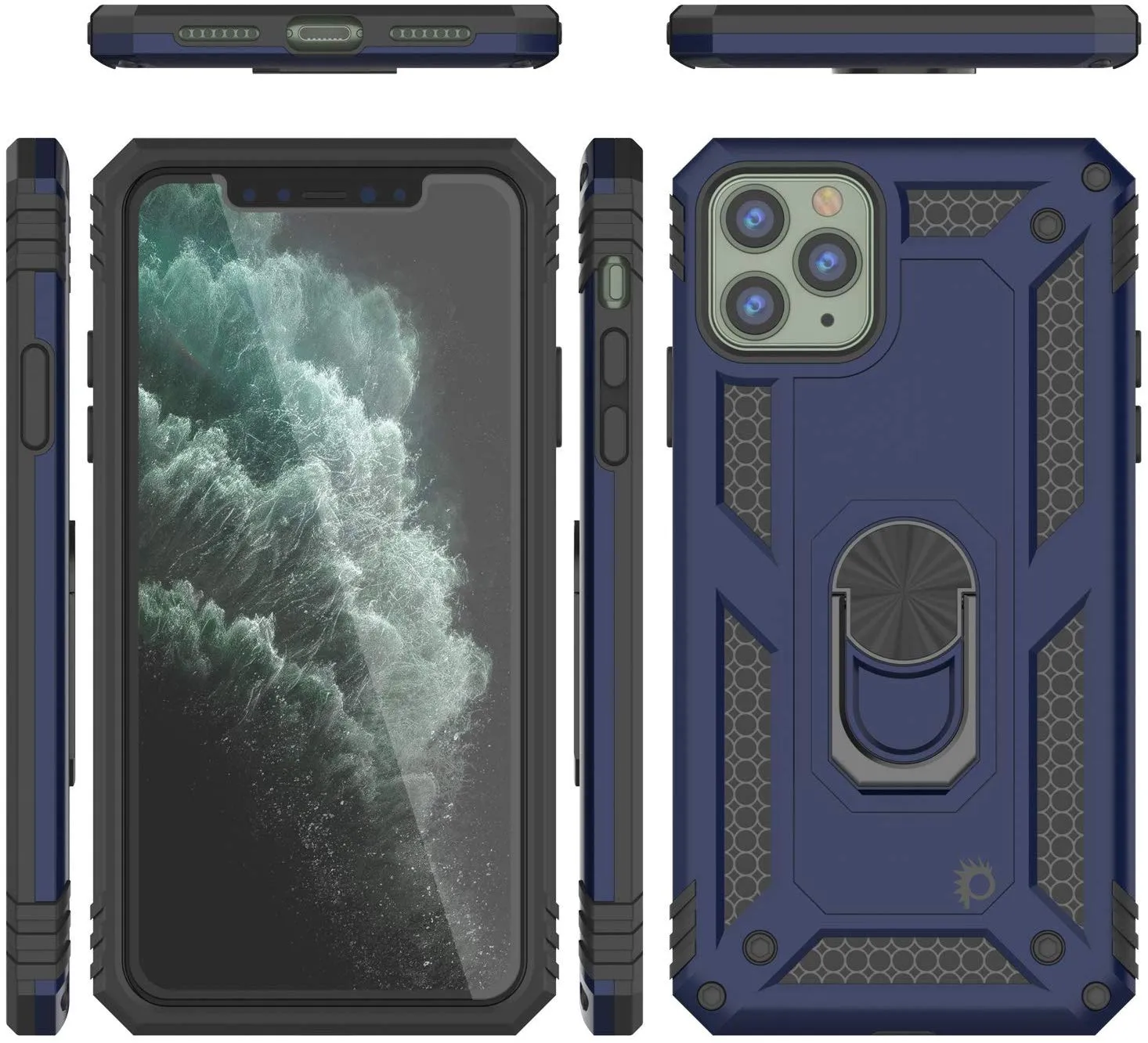 Apple iPhone 11 Pro Max Punkcase ArmorShield Military Style Case Navy-Blue