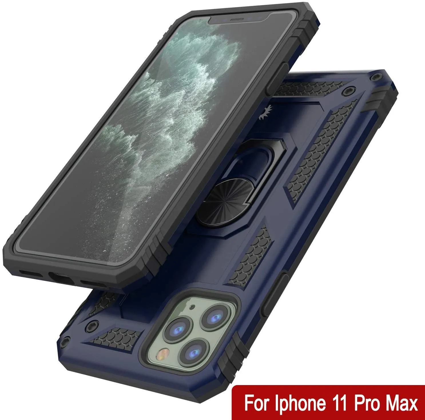 Apple iPhone 11 Pro Max Punkcase ArmorShield Military Style Case Navy-Blue