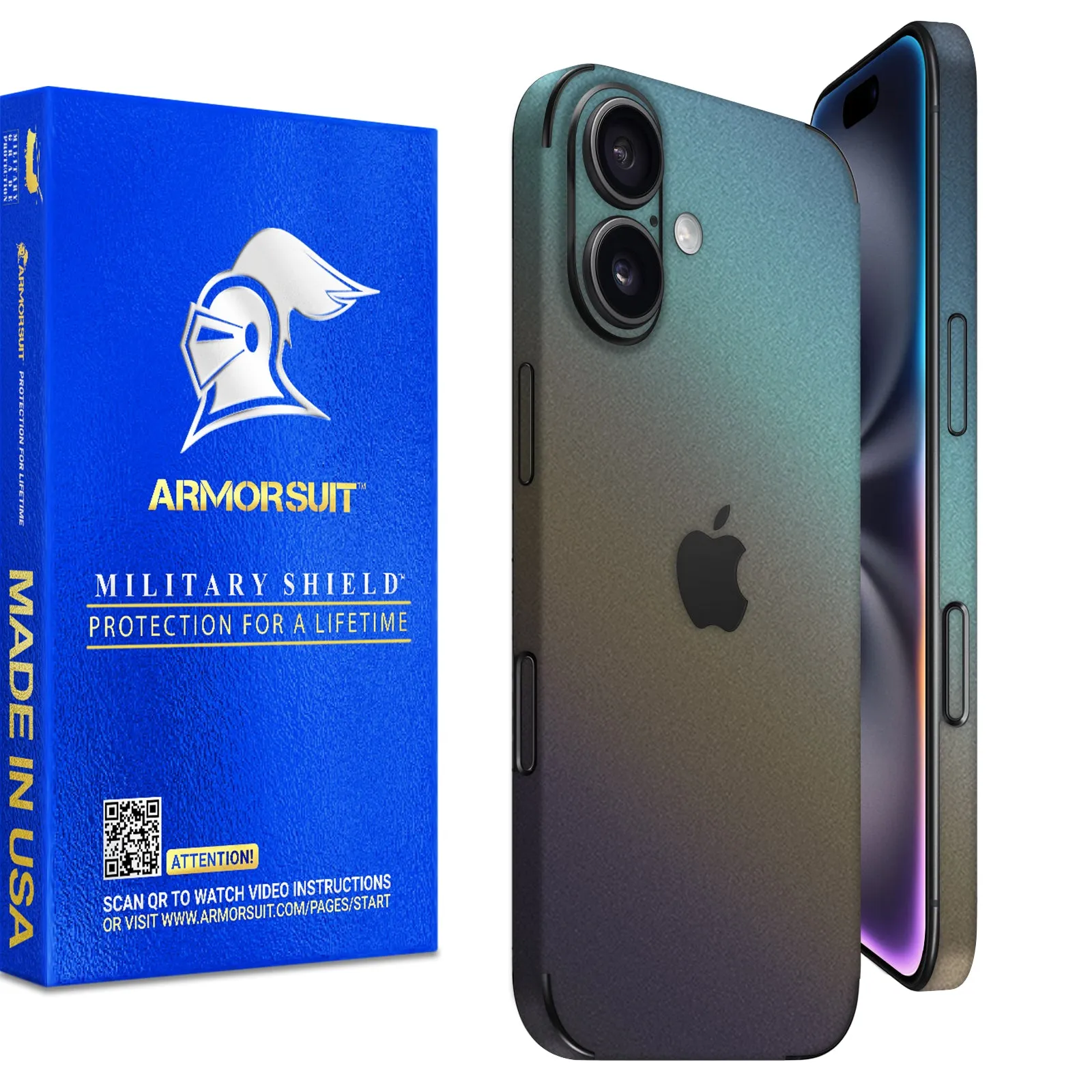 Armorsuit MilitaryShield Vinyl Skin Wrap Film for iPhone 16 Plus