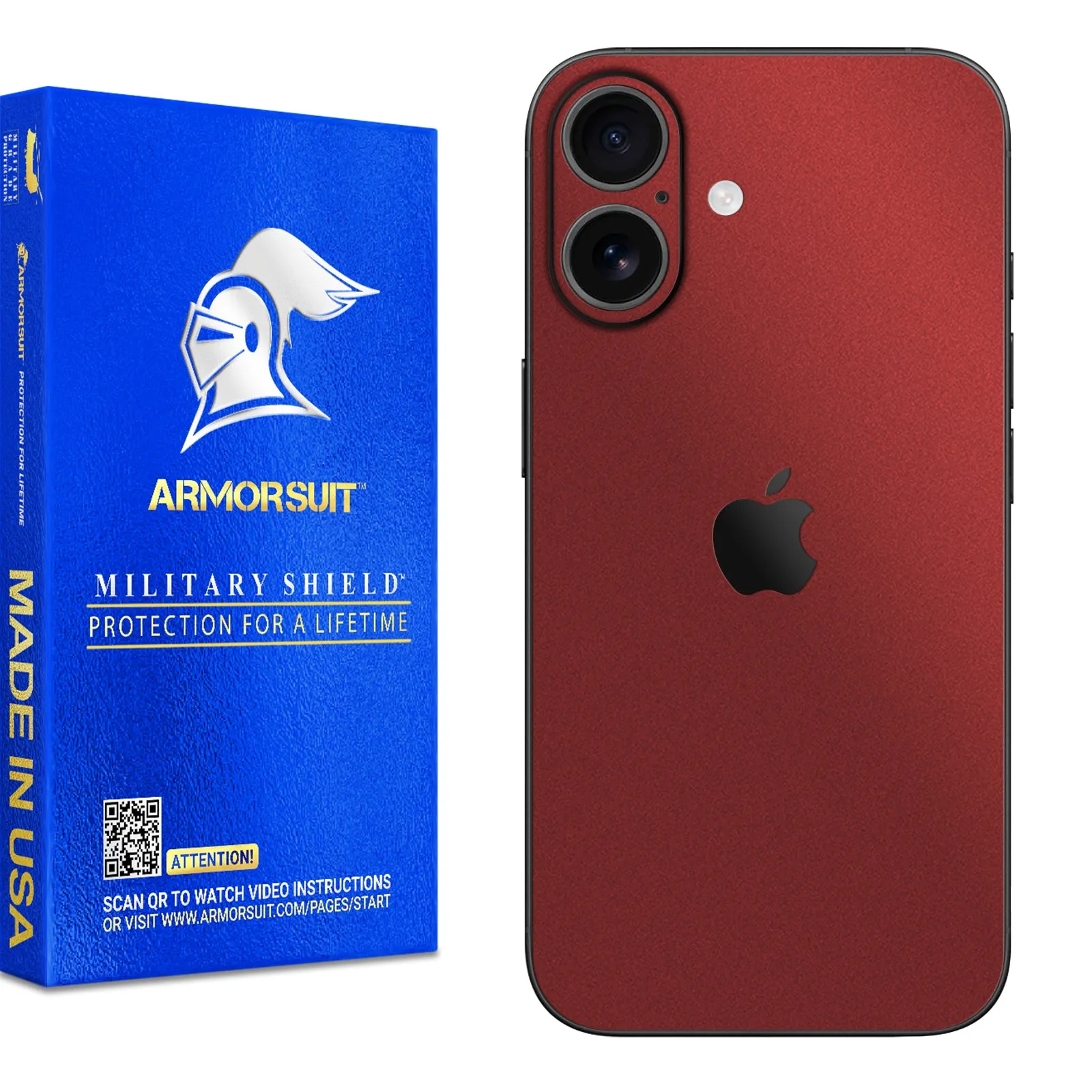 Armorsuit MilitaryShield Vinyl Skin Wrap Film for iPhone 16 Plus