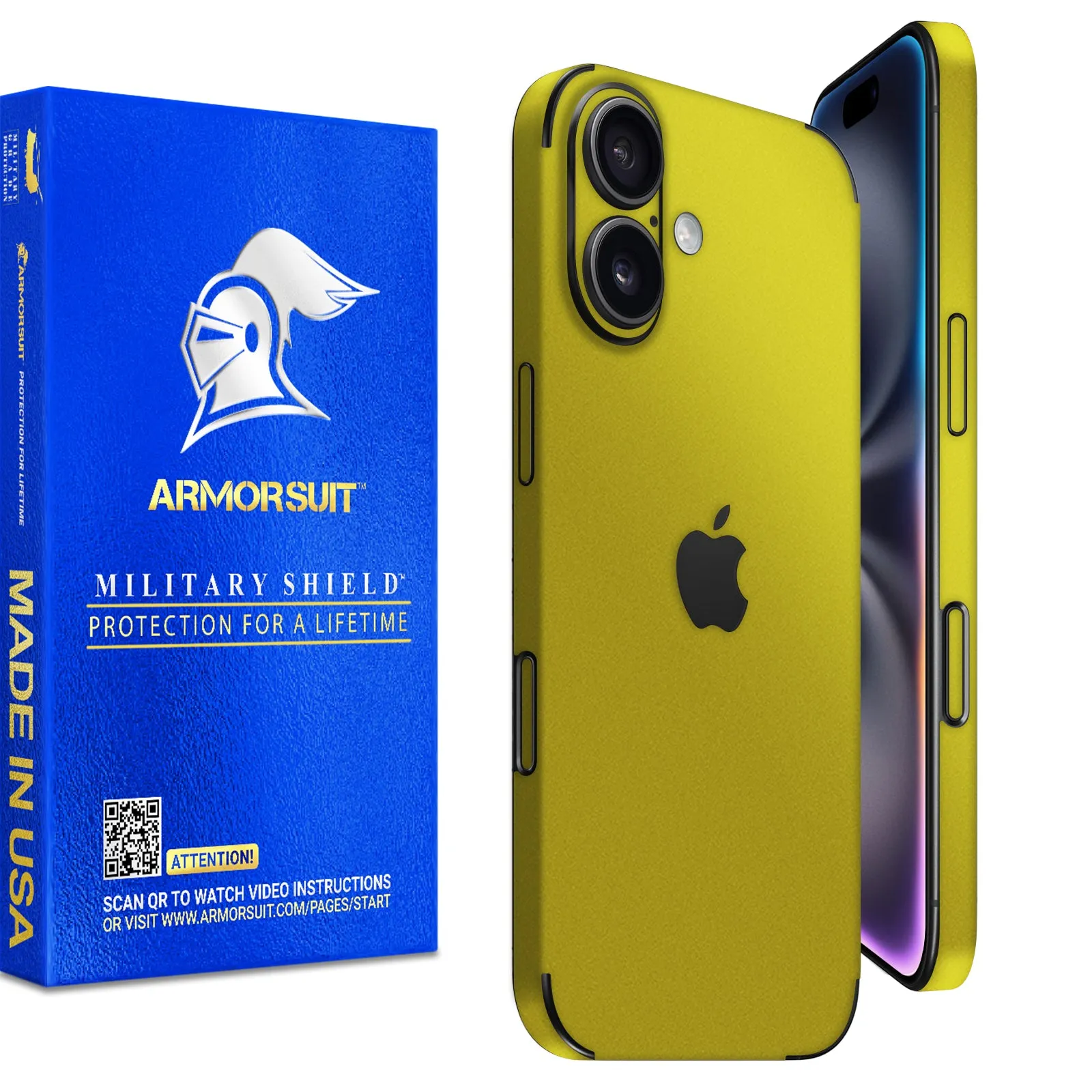 Armorsuit MilitaryShield Vinyl Skin Wrap Film for iPhone 16 Plus