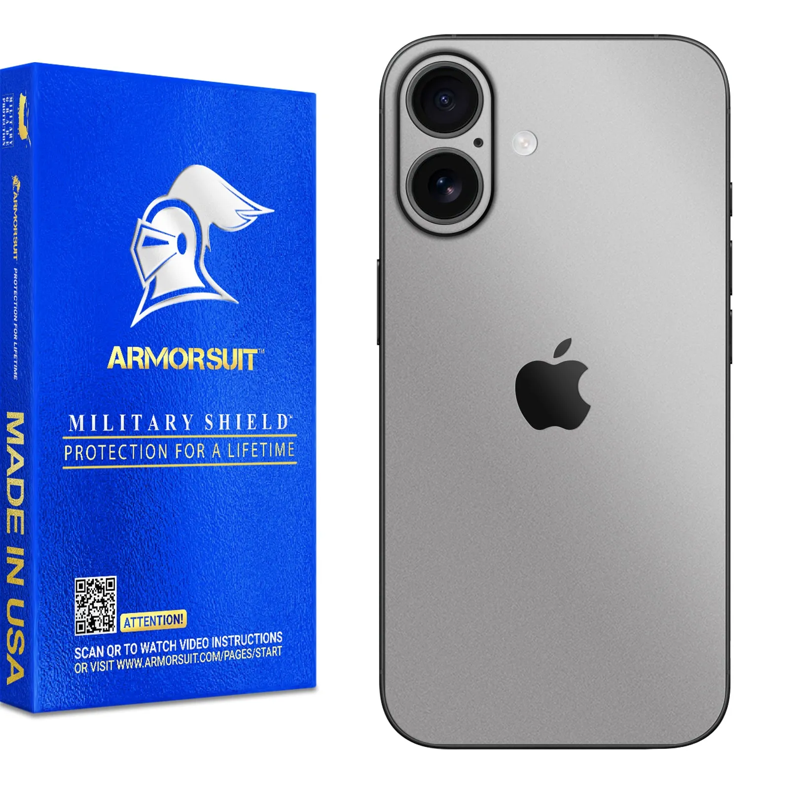 Armorsuit MilitaryShield Vinyl Skin Wrap Film for iPhone 16 Plus