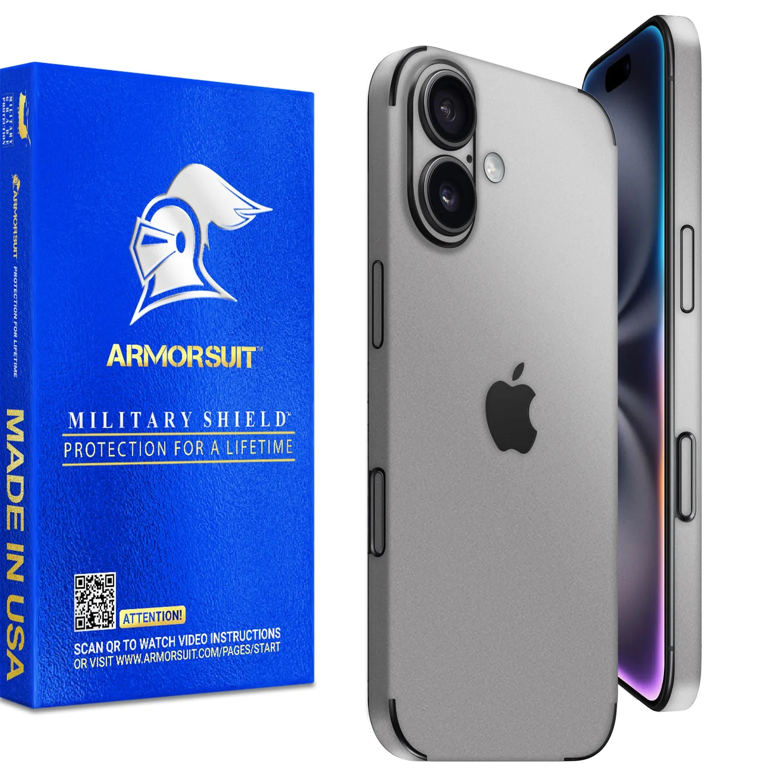 Armorsuit MilitaryShield Vinyl Skin Wrap Film for iPhone 16 Plus