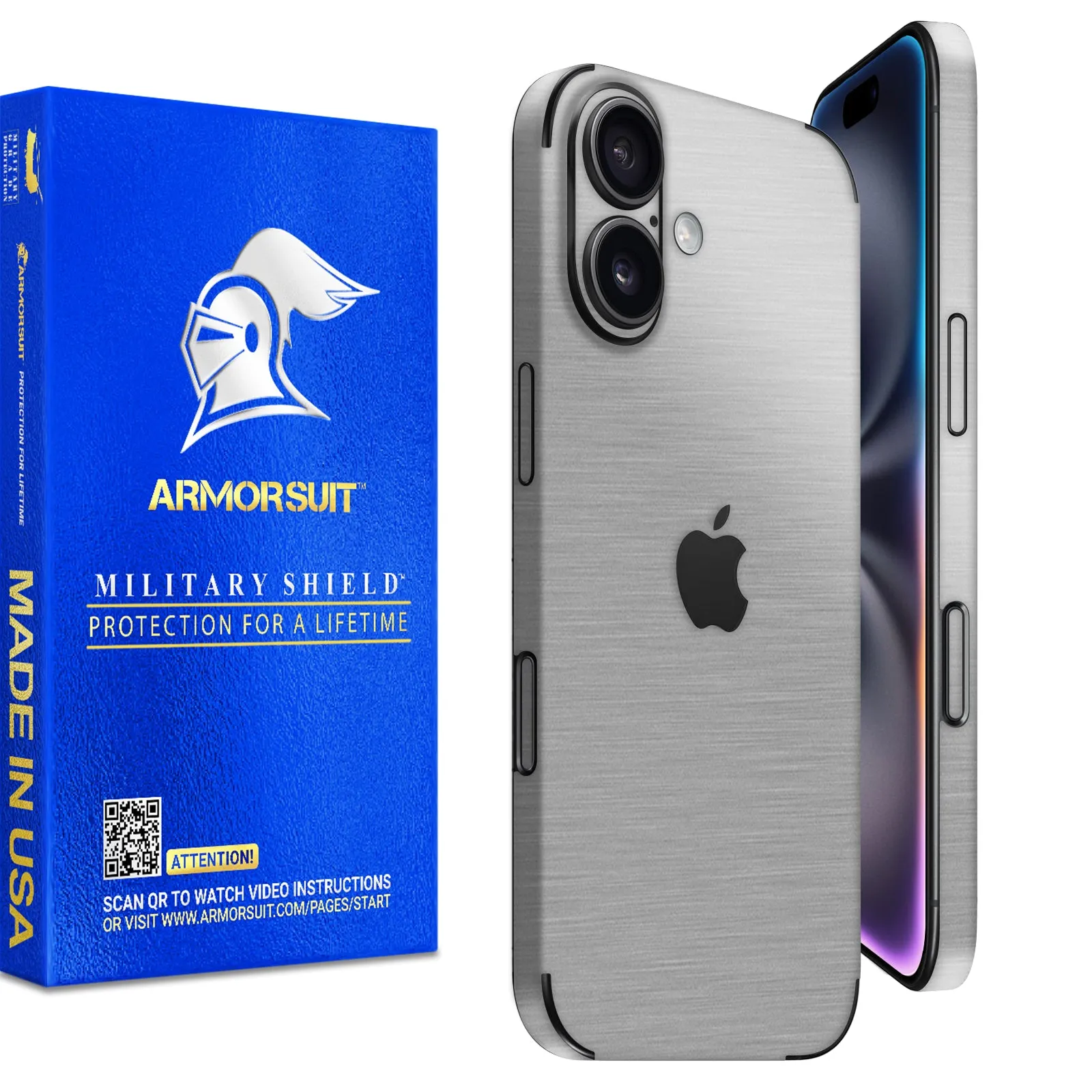 Armorsuit MilitaryShield Vinyl Skin Wrap Film for iPhone 16 Plus