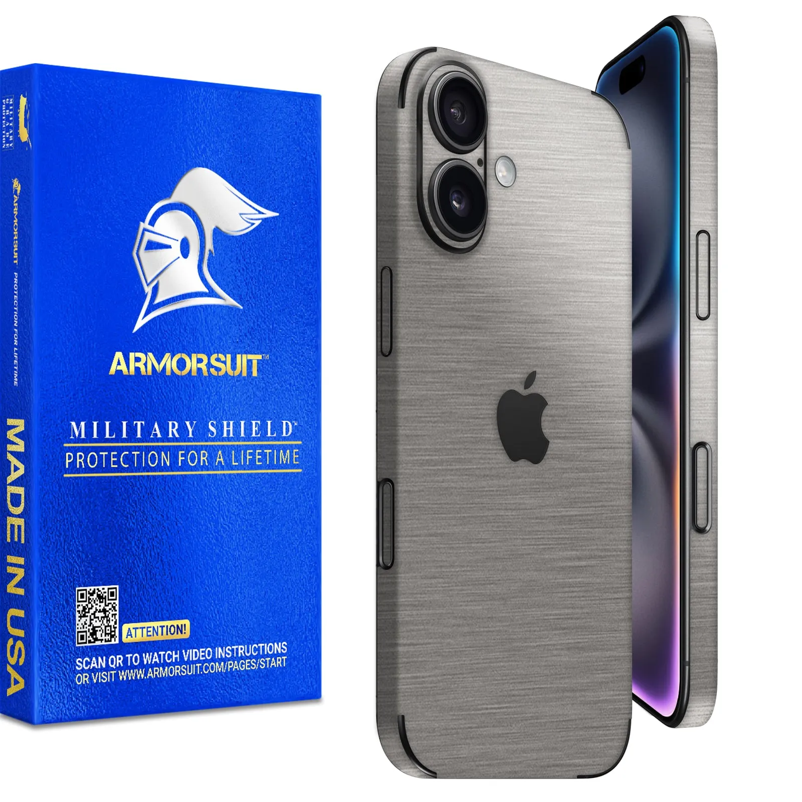 Armorsuit MilitaryShield Vinyl Skin Wrap Film for iPhone 16 Plus