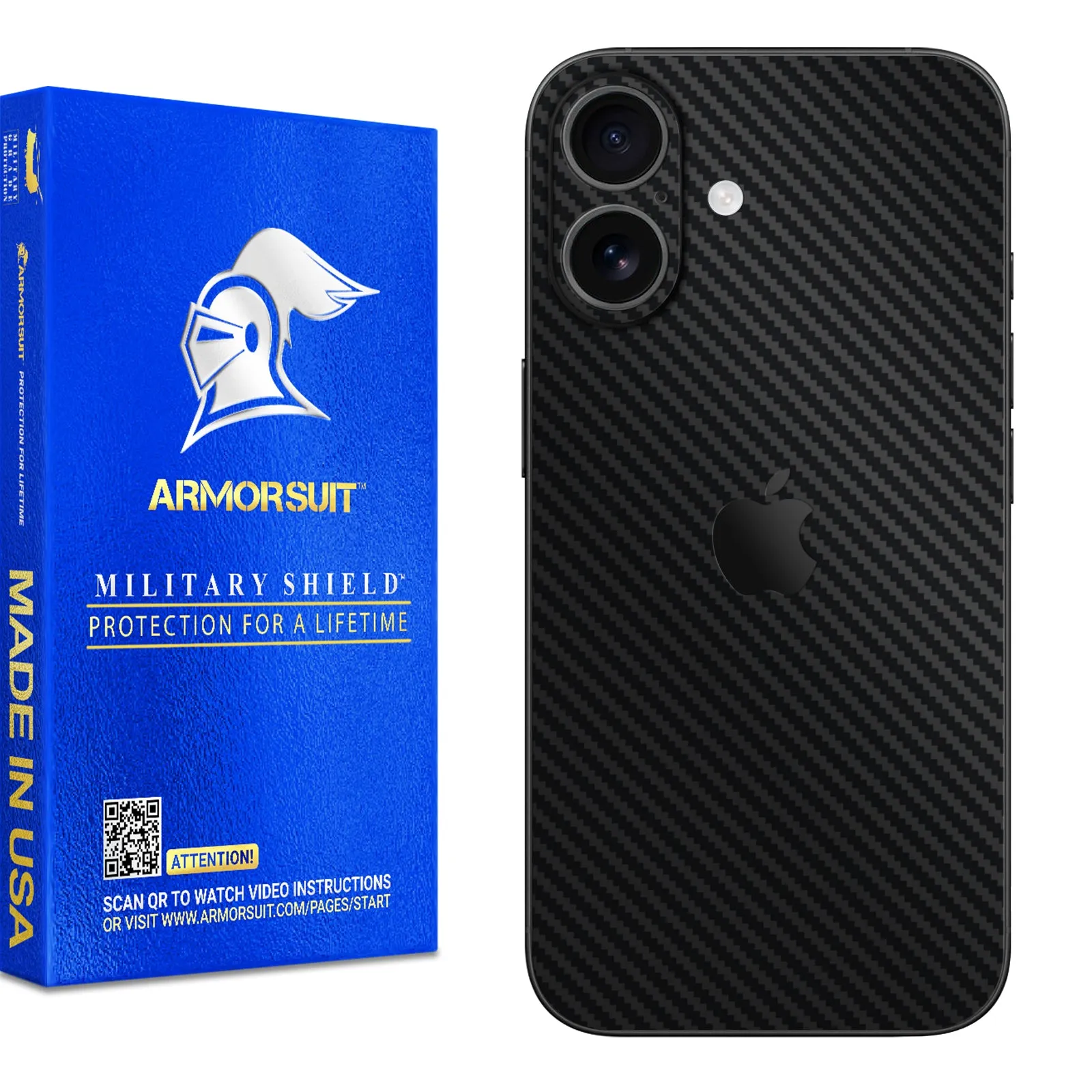 Armorsuit MilitaryShield Vinyl Skin Wrap Film for iPhone 16 Plus