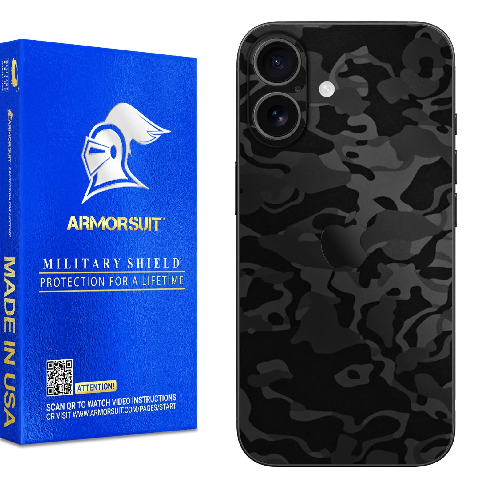 Armorsuit MilitaryShield Vinyl Skin Wrap Film for iPhone 16 Plus