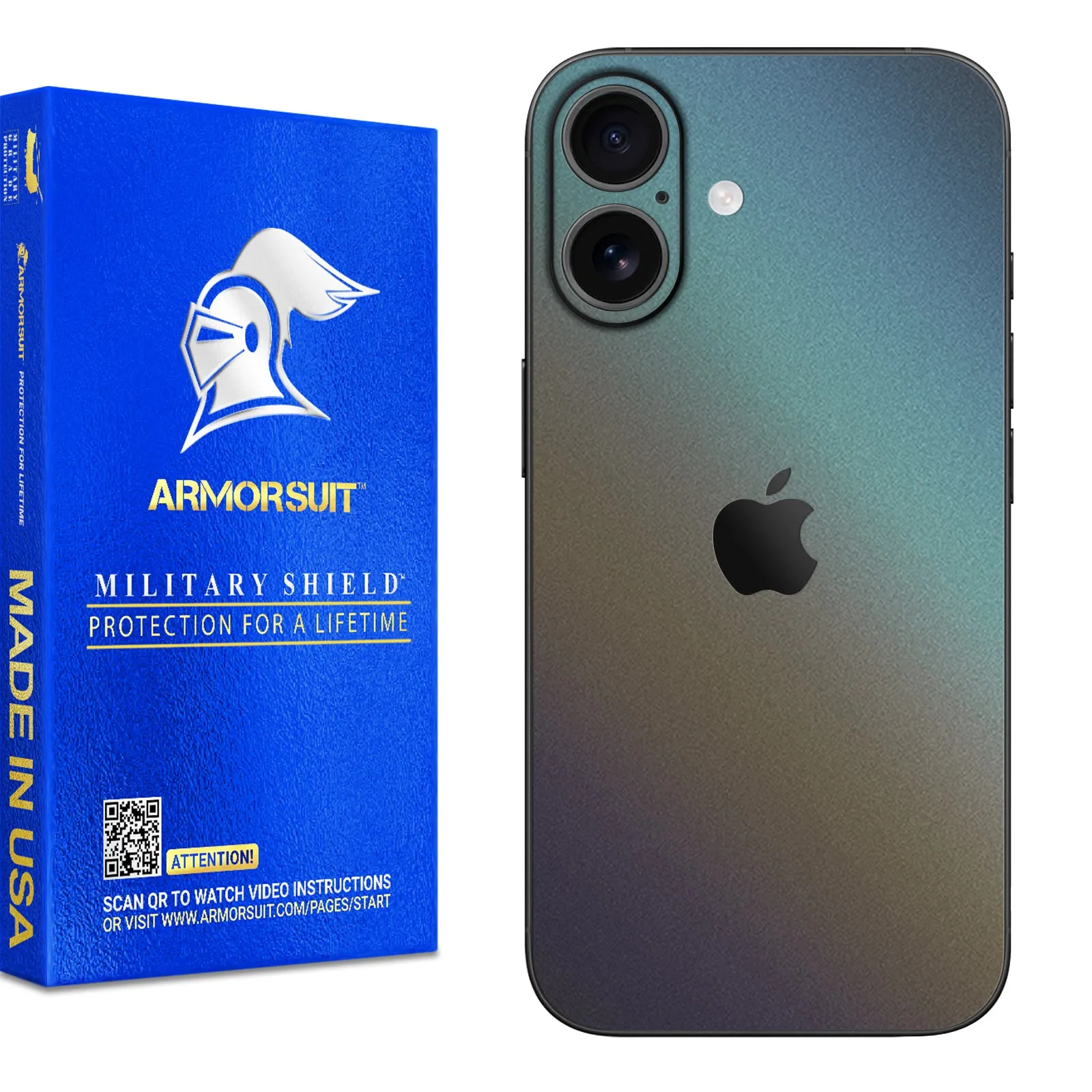 Armorsuit MilitaryShield Vinyl Skin Wrap Film for iPhone 16 Plus