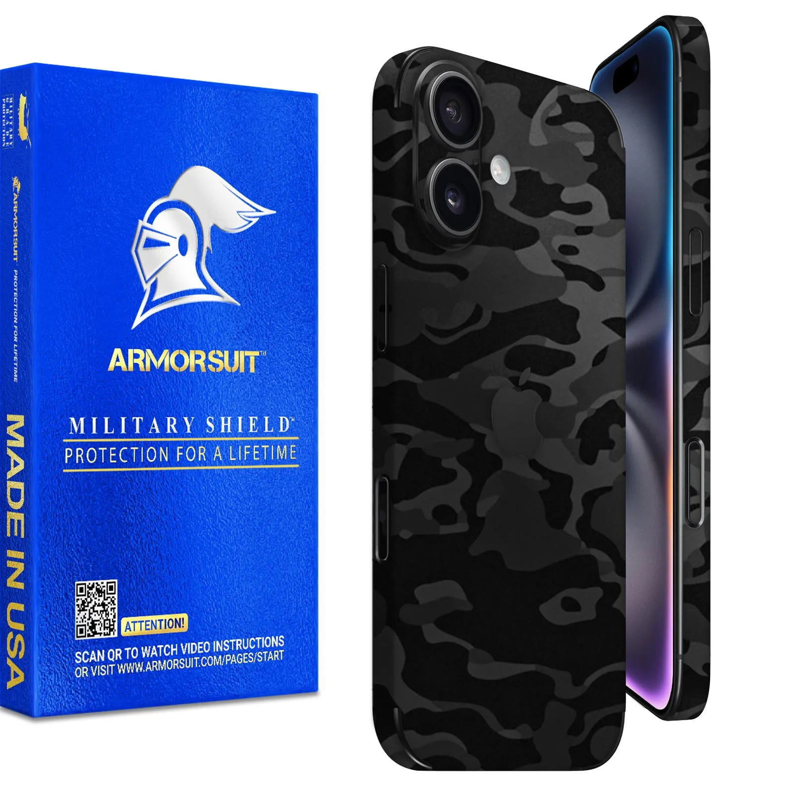 Armorsuit MilitaryShield Vinyl Skin Wrap Film for iPhone 16 Plus