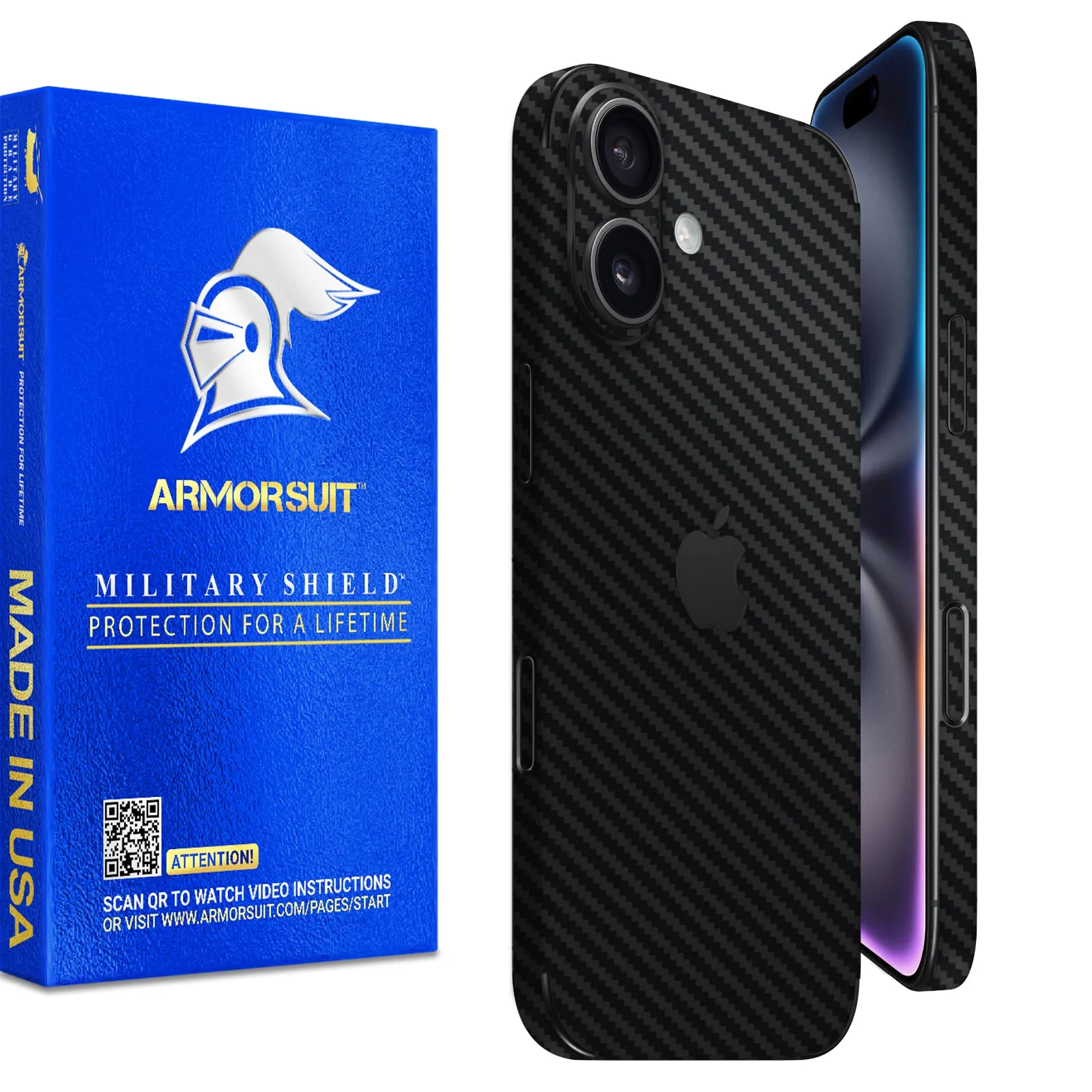 Armorsuit MilitaryShield Vinyl Skin Wrap Film for iPhone 16 Plus