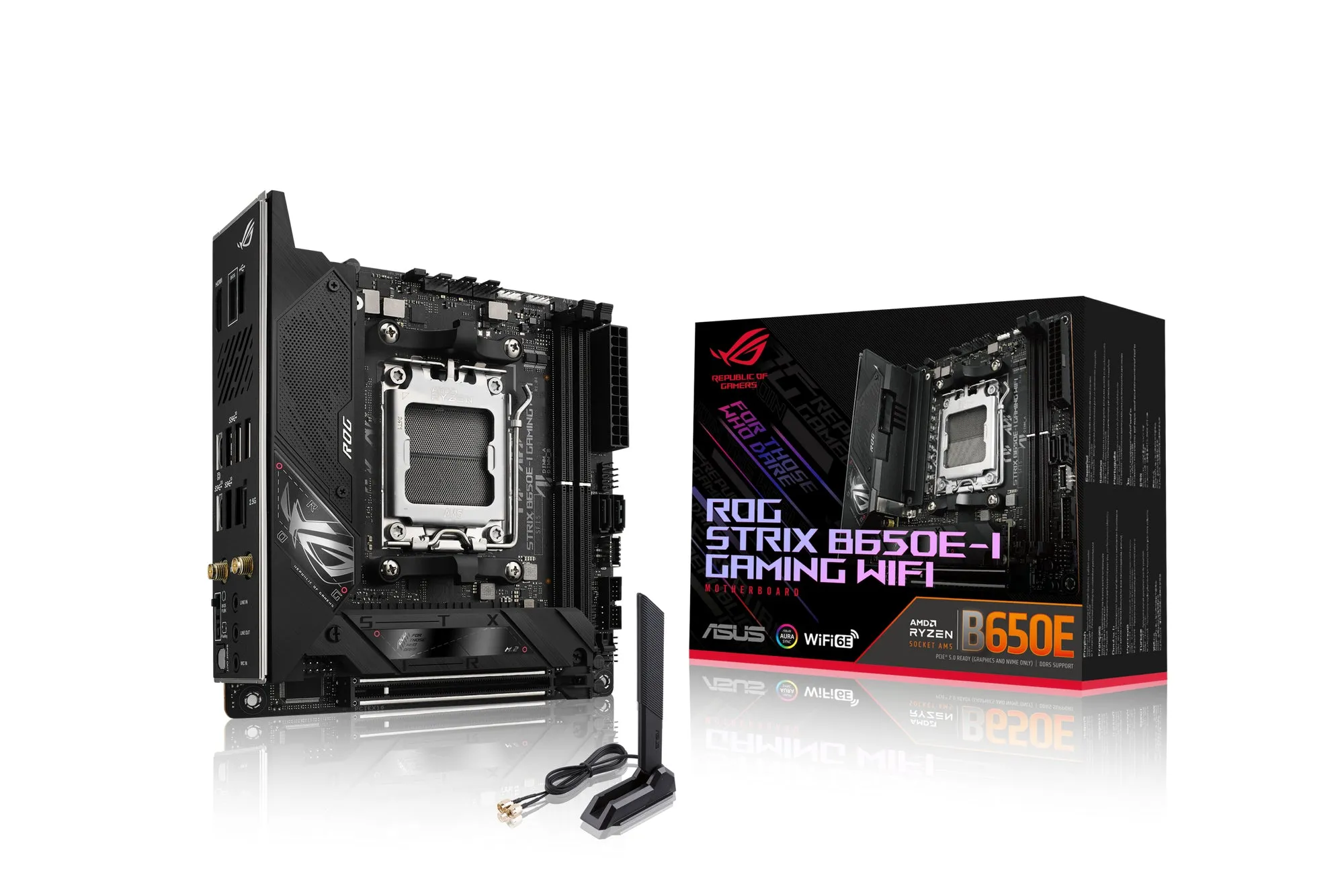 Asus Rog Strix B650e-I Gaming Wifi - Motherboard - Mini Itx - Socket Am5 - Amd B650 Chipset - Usb-C 3.2 Gen 2X2, Usb-C 3