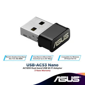 Asus USB-AC53 Nano Wireless USB Adapter