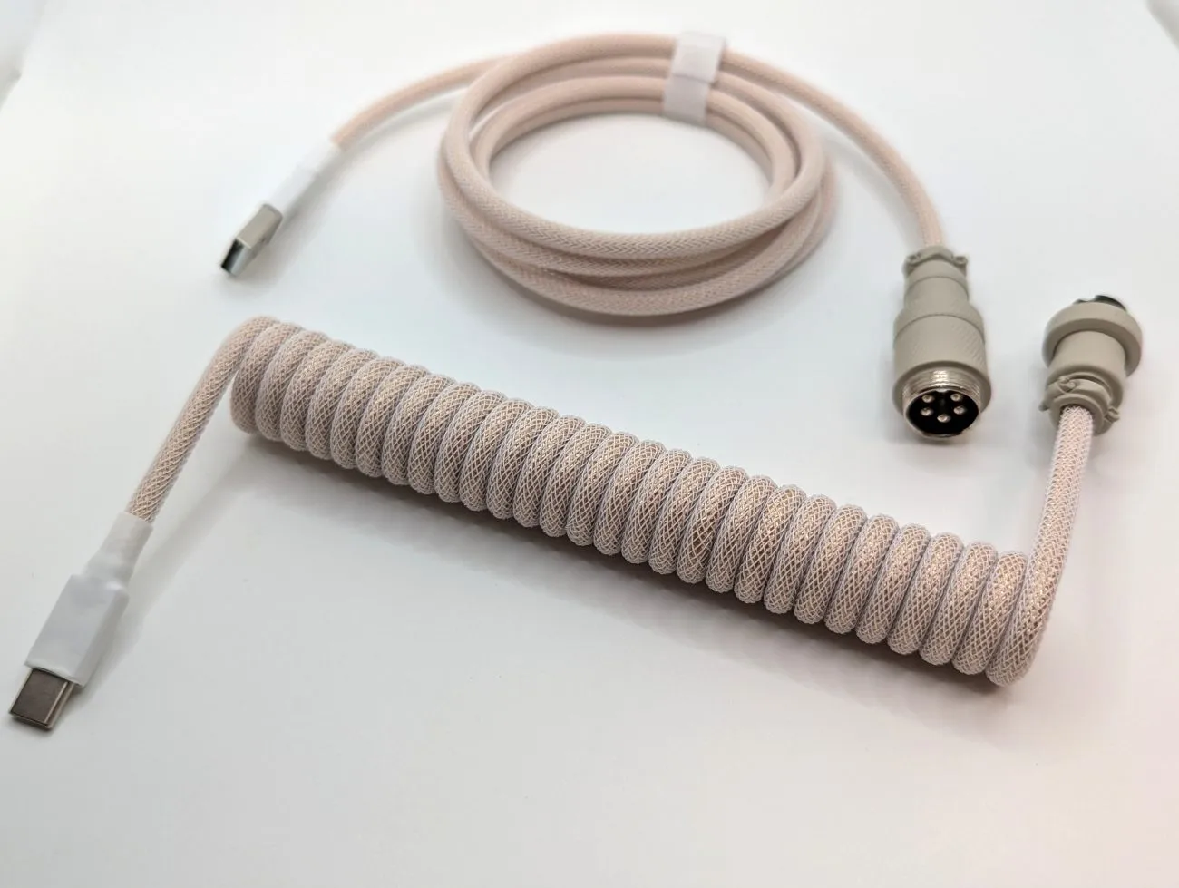 Ausmodshop Coiled Keyboard Cable - Latte