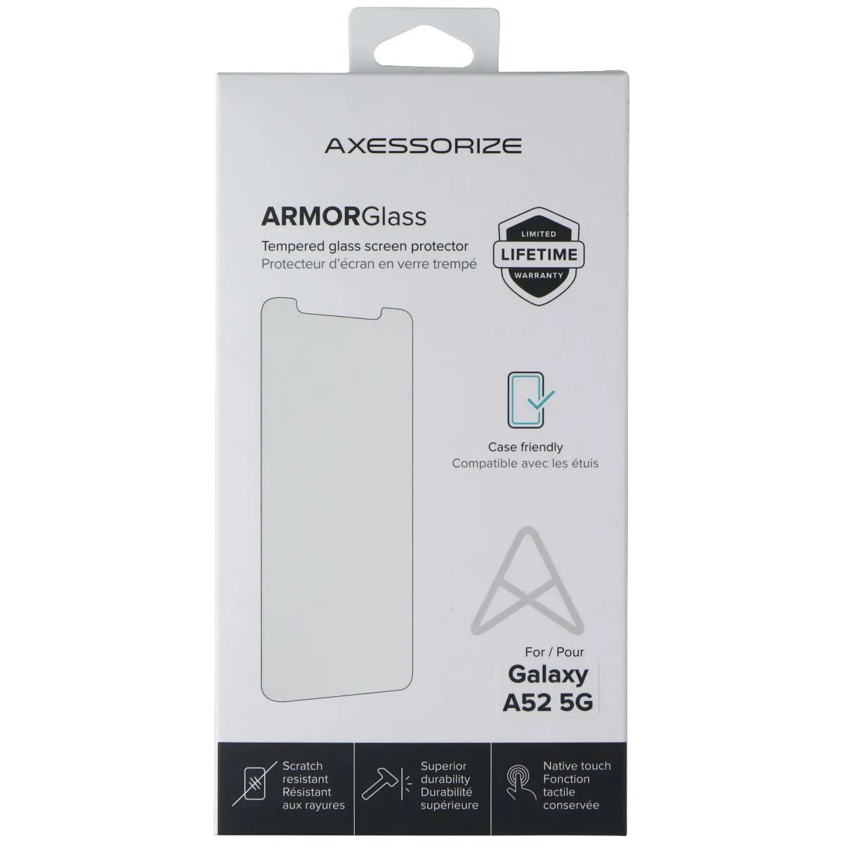 AXESSORIZE ArmorGlass Tempered Glass Screen Protector for Samsung Galaxy A52 5G